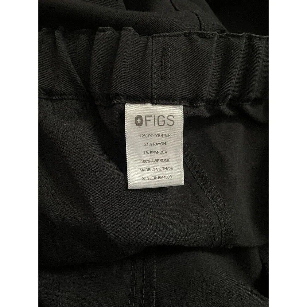 FIGS Pisco Basic Scrub Pants Black FM4500 Size XL